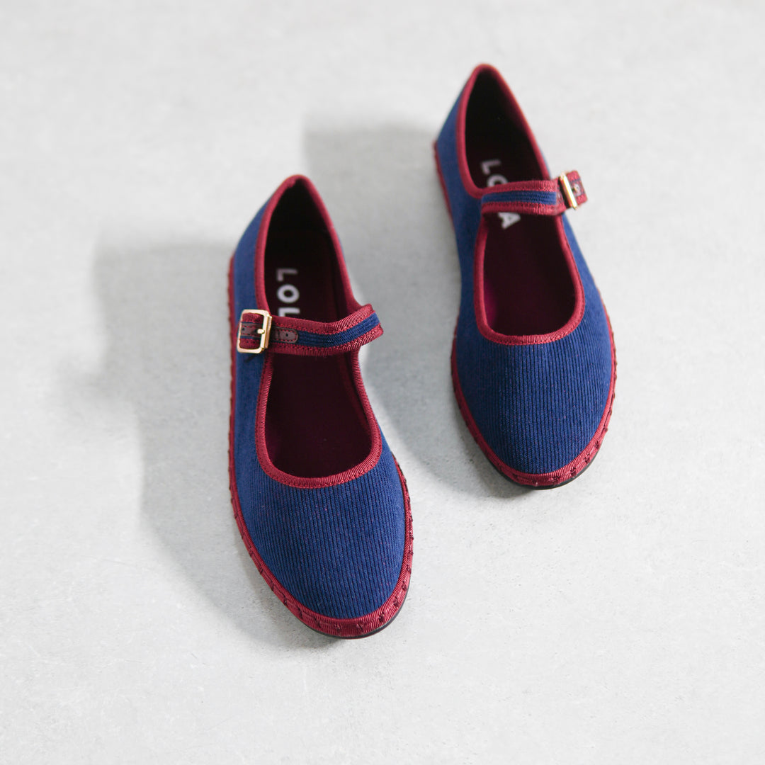 Mary Jane - Cotelé Azul