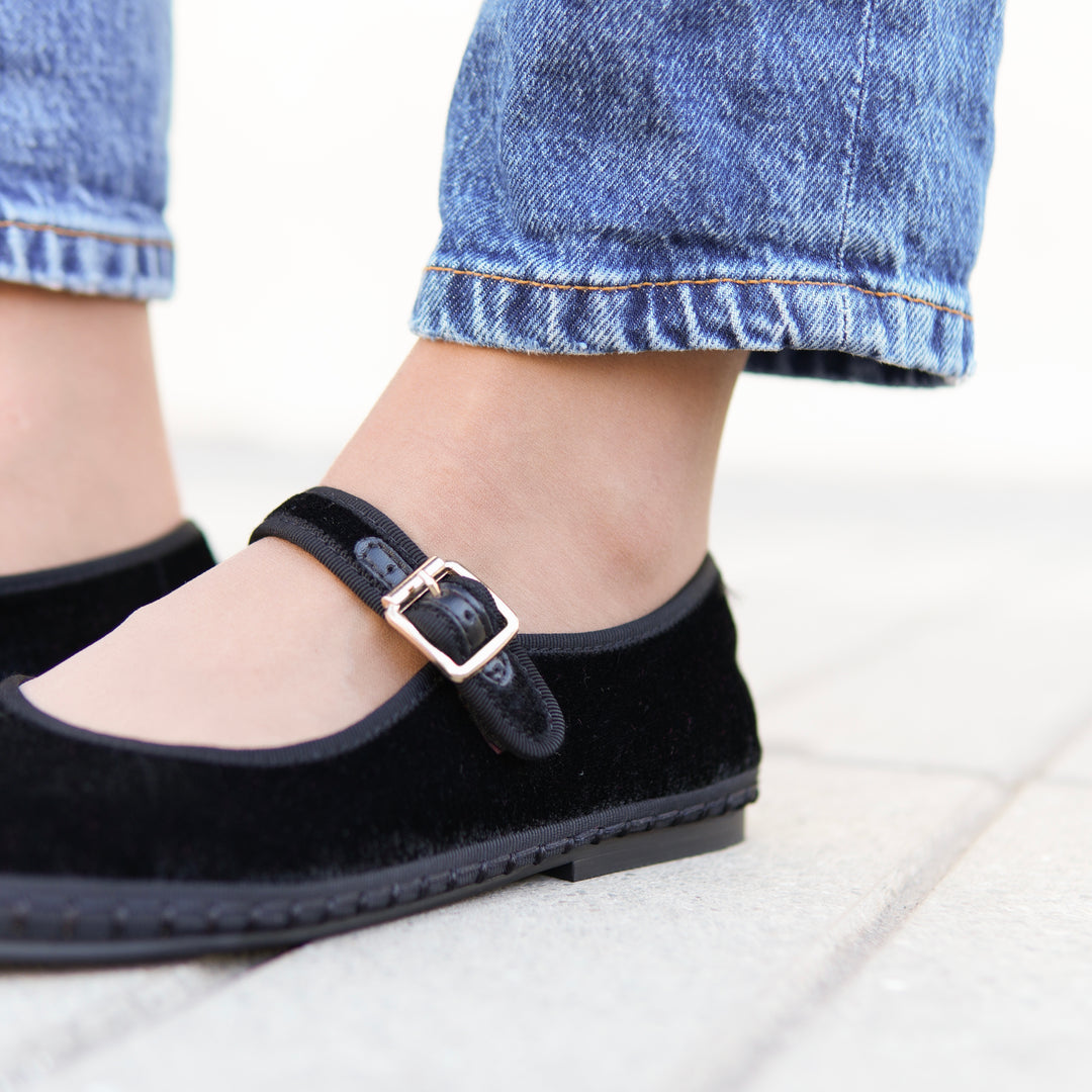 Zapatos Mary Jane Terciopelo Negro Lola Lola Envíos Rápidos Chile