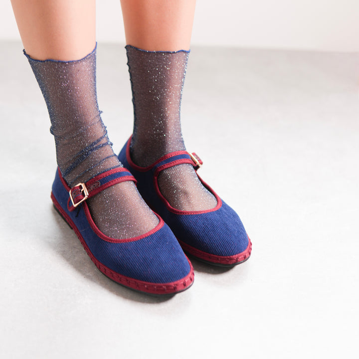 Mary Jane - Cotelé Azul