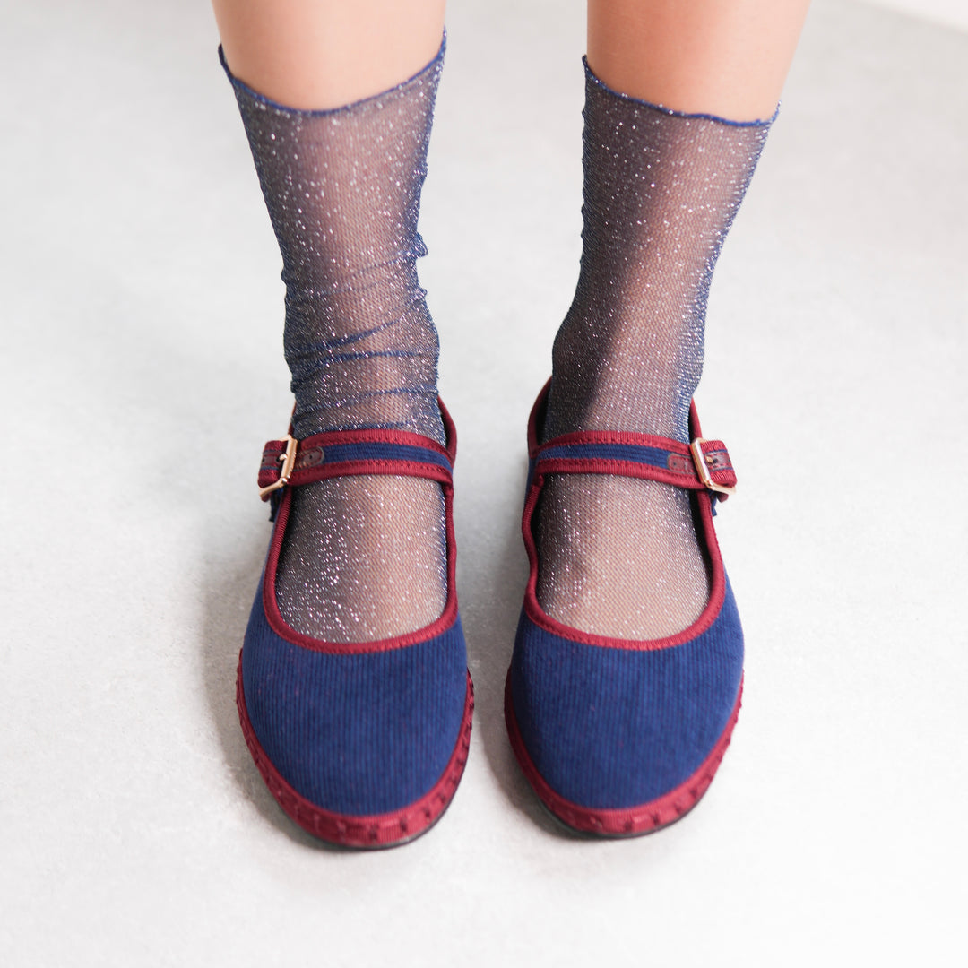 Mary Jane - Cotelé Azul