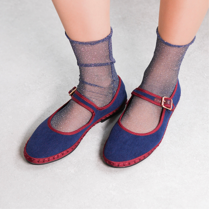 Mary Jane - Cotelé Azul