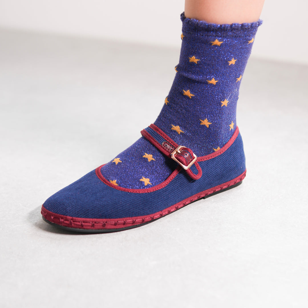 Mary Jane - Cotelé Azul